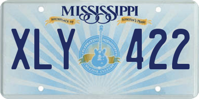 MS license plate XLY422