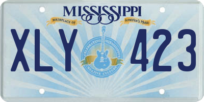 MS license plate XLY423