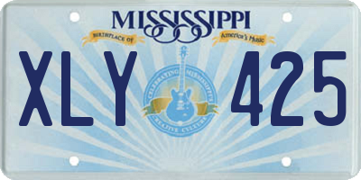 MS license plate XLY425