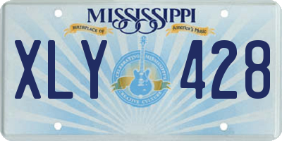 MS license plate XLY428