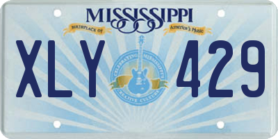 MS license plate XLY429
