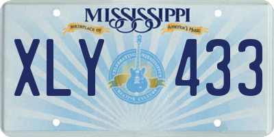 MS license plate XLY433