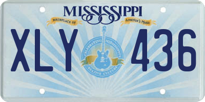 MS license plate XLY436