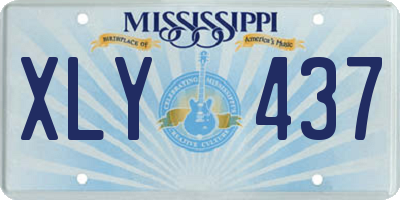 MS license plate XLY437