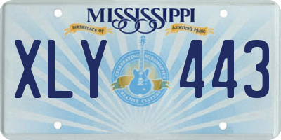 MS license plate XLY443