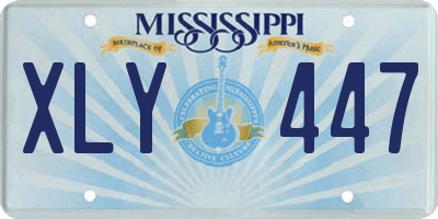 MS license plate XLY447