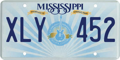 MS license plate XLY452