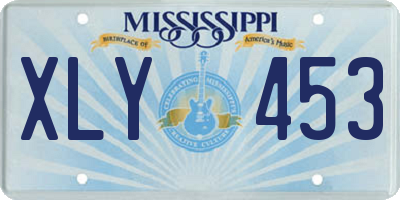 MS license plate XLY453