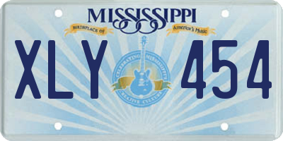 MS license plate XLY454
