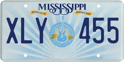 MS license plate XLY455