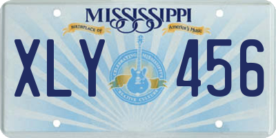 MS license plate XLY456