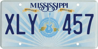 MS license plate XLY457