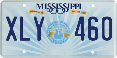 MS license plate XLY460