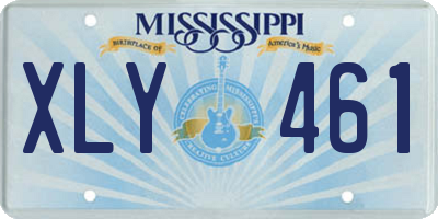 MS license plate XLY461