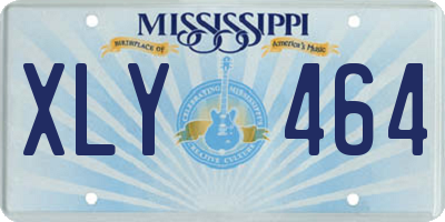 MS license plate XLY464
