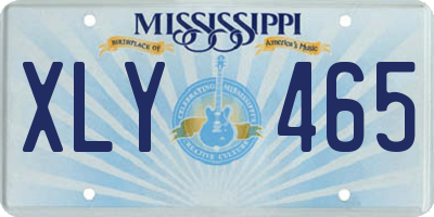 MS license plate XLY465