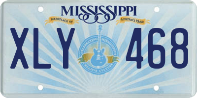 MS license plate XLY468