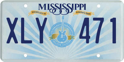 MS license plate XLY471