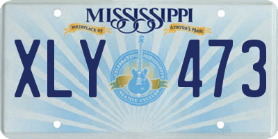 MS license plate XLY473