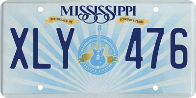 MS license plate XLY476