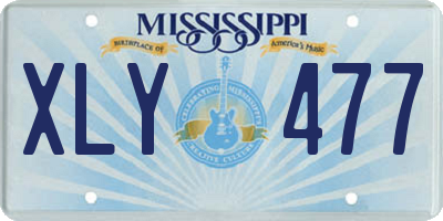 MS license plate XLY477