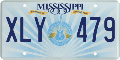MS license plate XLY479