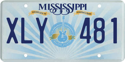 MS license plate XLY481