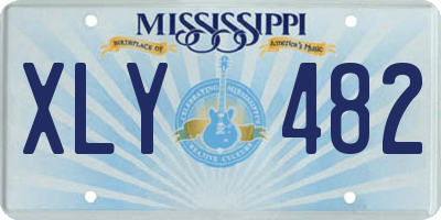 MS license plate XLY482