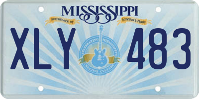 MS license plate XLY483