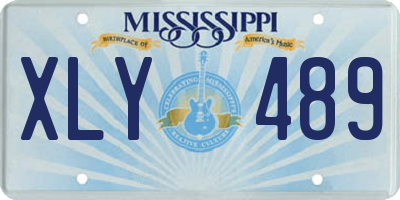 MS license plate XLY489