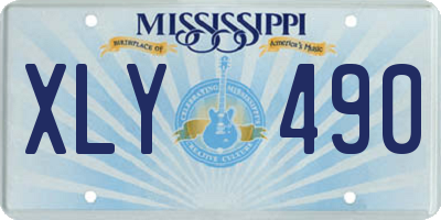 MS license plate XLY490