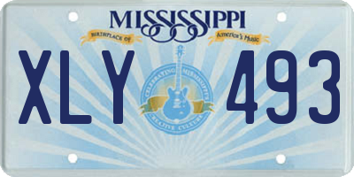 MS license plate XLY493