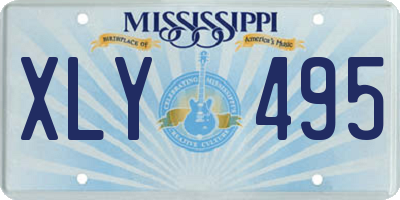 MS license plate XLY495