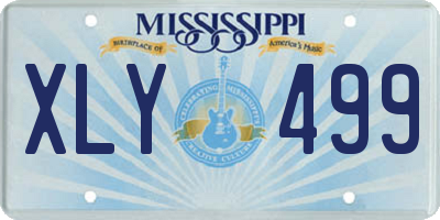 MS license plate XLY499
