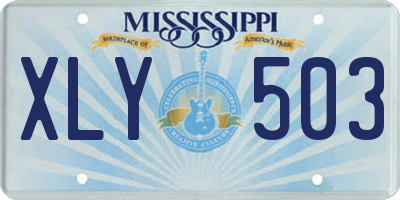 MS license plate XLY503