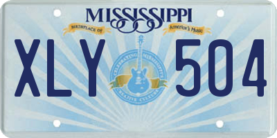 MS license plate XLY504