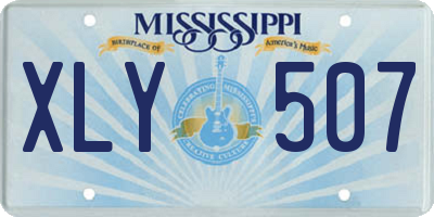 MS license plate XLY507