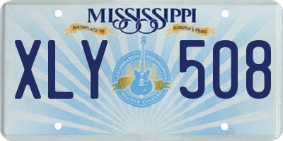 MS license plate XLY508