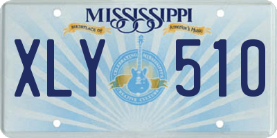 MS license plate XLY510