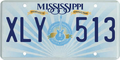 MS license plate XLY513