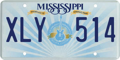 MS license plate XLY514