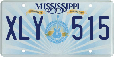 MS license plate XLY515