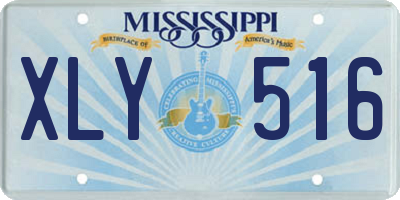 MS license plate XLY516