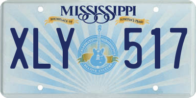 MS license plate XLY517