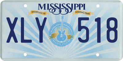 MS license plate XLY518
