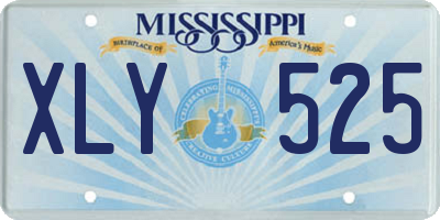 MS license plate XLY525