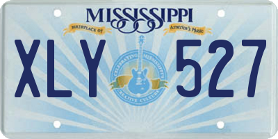 MS license plate XLY527