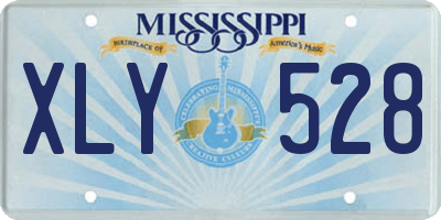 MS license plate XLY528
