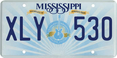 MS license plate XLY530