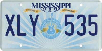 MS license plate XLY535
